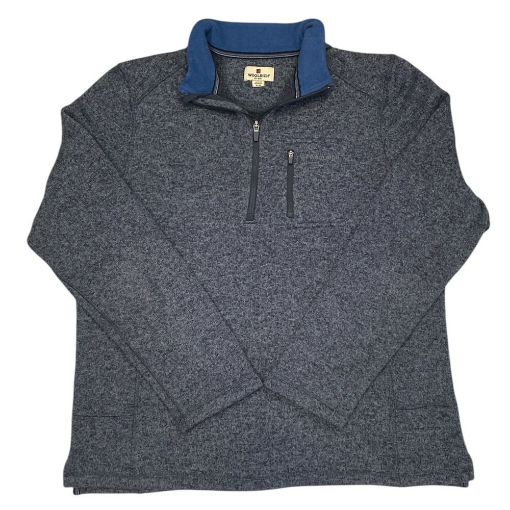 Woolrich Men’s 1/4 Zip Pullover Sweater Gray Sz XLarge XL Hiking Gorpcore Campai